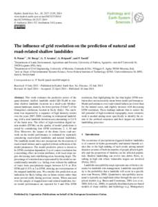 Hydrol. Earth Syst. Sci., 18, 2127–2139, 2014 www.hydrol-earth-syst-sci.netdoi:hess © Author(sCC Attribution 3.0 License.  The influence of grid resolution on the prediction