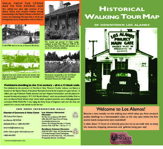 WA L K F RO M T H E S TO N E AG E TO T H E ATO M I C AG E HISTORICAL WALKING TOUR MAP