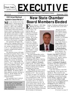 EXECUTIVE Vol[removed]A Publication of the Nebraska Chamber of Commerce & Industry[removed]Annual Meeting &