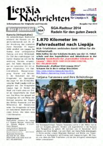 Informationen für Mitglieder und Freunde Ausgabe Mai 2014 __________________________________________________________________________________ Karosta (Kriegshafen)