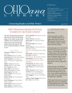 Ohioana Library: The Ohioana Newsletter for April 2015