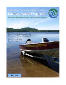 Hamilton County Soil and Water Conservation District’s  Conservation Corner A newsletter highlighting the District’s projects, programs, and events.