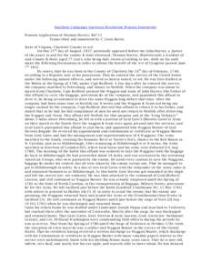 Southern Campaign American Revolution Pension Statements Pension Application of Thomas Harvey: R4715 Transcribed and annotated by C. Leon Harris State of Virginia. Charlotte County to wit: On this 25 th day of August, 18