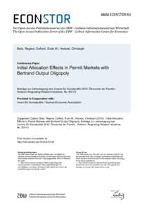 Oligopoly / Climate change policy / Emissions trading / Cournot competition / Bertrand competition / Monopoly / Antoine Augustin Cournot / European Union Emission Trading Scheme / Long run and short run / Economics / Game theory / Competition