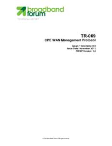 CPE WAN Management Protocol