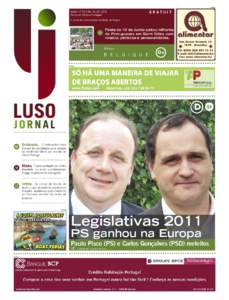 PUB  Edition nº 61 | du 21 juin 2011 Mensuel Franco-Portugais  GRATUIT