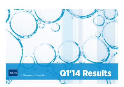 Q1’14 Results  DISCLAIMER These  statements are related, among others, to the intent, belief or current expectations of the customer base, estimates regarding future growth in the different business lines and the glo