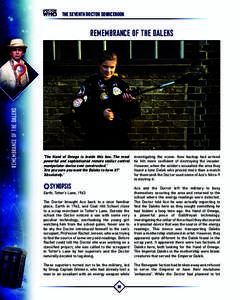 THE seventh doctor sourcebook  Remembrance of the Daleks Remembrance of the Daleks