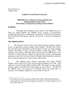 LC Paper No. CB[removed])  For discussion on 2 March 2010 Legislative Council Panel on Security