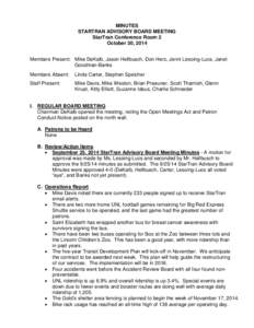StarTran Advisory Board Minutes for October 30, 2014