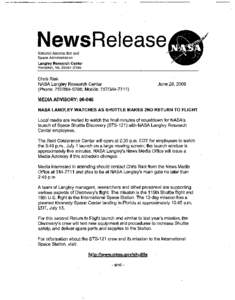 NewsRelease National Aeronautics and Space Administration Langley Research Center Hampton, Va[removed]