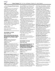 9768  Federal Register / Vol. 78, No[removed]Monday, February 11, [removed]Notices (5) Are there any additional groups to whom the prohibition should or should