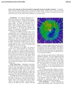 Mars Orbiter Laser Altimeter / Mars Global Surveyor / Global climate model / Hellas Planitia / Precipitation / Spacecraft / Mars / Global warming