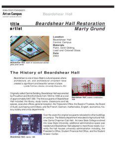 Beardshear Hall  Beardshear Hall Restoration