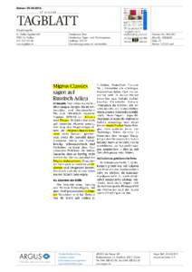 Datum: Hauptausgabe St. Galler Tagblatt AG 9001 St. Gallen