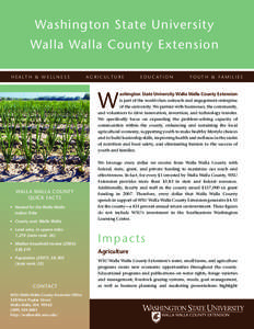 Washington State University Walla Walla County Extension health & wellness agriculture