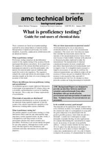 Guide to proficiency testing for end-users of data
