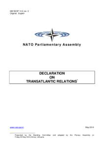 080 SESP 14 E rev. 2 Original: English NATO Parliamentary Assembly  DECLARATION