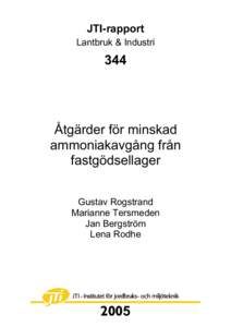 JTI-rapport Lantbruk & Industri 344  Åtgärder för minskad