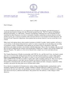 Euthanasia / Health informatics / Legal documents / Medical law / Advance health care directive / Medical record / Health care / Power of attorney / Emergency medical services / Medicine / Health / Healthcare law