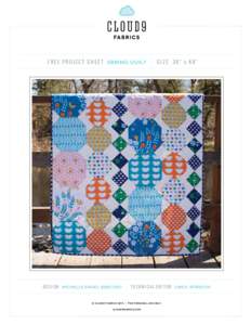 F R E E P R O J E C T S H E E T EBBING QUILT  D E S I G N MICHELLE ENGEL BENCSKO SIZE 36