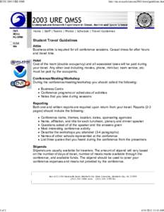 ECSU 2003 URE OMS  1 of 1 http://nia.ecsu.edu/ureoms2003/travelguidelines.htm