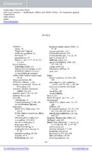 Cambridge University Press[removed]1 - Euthanasia, Ethics and Public Policy: An Argument against Legalisation John Keown Index More information