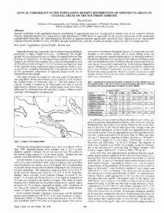 A N N U A L VARIABILITY IN THE POPULATION DENSITY DISTRIBUTION OF APPENDICULARIANS IN COASTAL AREAS OF THE SOUTHERN ADRIATIC Davor Lucie