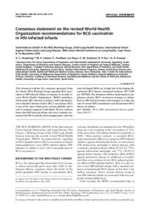 Bacillus Calmette-Guérin / BCG disease outbreak in Finland in the 2000s / AIDS / HIV / Vaccine / Mantoux test / R. G. Ferguson / Health / Tuberculosis / Medicine