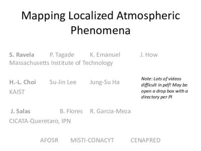 Tracking and Mapping Coherent Structures