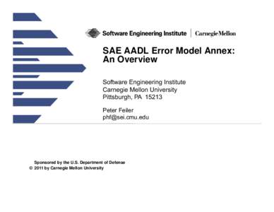 Statistics / Measurement / Failure / Safety engineering / Architecture Analysis & Design Language / Error / Fault tree analysis / Failure causes / System safety / Systems engineering / Systems science / Reliability engineering