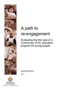 A path to re-engagement: evaluating the first year of a Community VCAL education program for young people