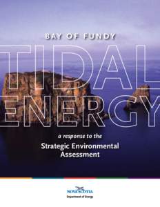 Tides / Low-carbon economy / Energy economics / Energy policy / Bay of Fundy / Renewable energy / Energy development / Marine energy / Electric Power Research Institute / Technology / Energy / Tidal power