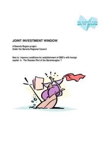 JOINT INVESTMENT WINDOW A Barents Region project Under the Barents Regional Council How to improve conditions for establishment of SME’s with foreign capital in The Russian Part of the Barentsregion ?