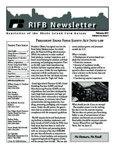 RIFB Newsletter N e w s l e t t e r o f  t h e