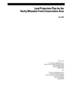 Land Protection Plan, Rocky Mountain Front Conservation Area