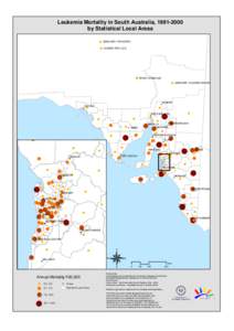 Leukemia Mortality in South Australia, [removed]by Statistical Local Areas UNINCORP. FAR NORTH COOBER PEDY (DC)  ROXBY DOWNS (M)