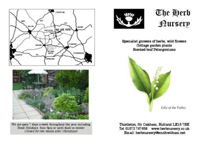 GRANTHAM  The Herb Nursery Specialist growers of herbs, wild flowers Cottage garden plants