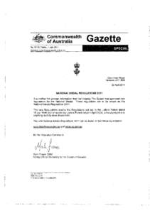 Commonwealth of Australia Gazette  No. S113, Friday, 1 July 2011