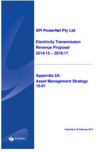 Electric power transmission systems / Electricity / Electricity market / Electrical grid / Electric power transmission / Asset Management Plan / Electric power distribution / Electromagnetism / Singapore Power