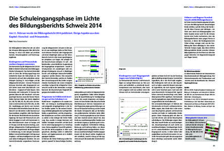 4 bis 8 | Fokus | Bildungsbericht Schweiz[removed]bis 8 | Fokus | Bildungsbericht Schweiz 2014 Die Schuleingangsphase im Lichte des Bildungsberichts Schweiz 2014