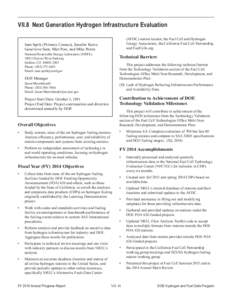 Sustainability / Hydrogen technologies / Hydrogen infrastructure / Fuels / Emerging technologies / National Renewable Energy Laboratory / Hydrogen vehicle / Hydrogen station / Fuel cell / Energy / Hydrogen economy / Technology