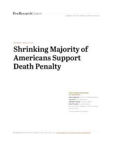 Democratic Party / Pew Research Center / Politics of the United States / Ethics / Crime / Capital punishment in the United States / Public opinion of same-sex marriage in the United States / Capital punishment / Penology / Violence