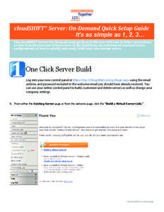 cloudSHIFT Server Setup Guide Page 1.ai