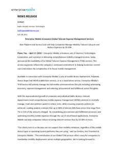 NEWS RELEASE Contact: Kaitlin Goodall, Intermec Technologies [removed[removed]