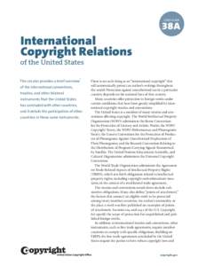 Circular 38A International Copyright Relations of the United States