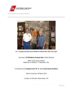 Oral History Interview of ETCM Melvin Kealoha Bell, USCG (Ret.)