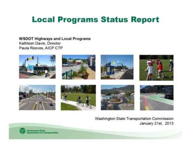 WSDOT Local Programs Status Report