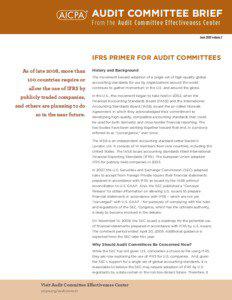 Audit Committee Brief From the Audit Committee Effectiveness Center