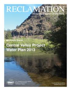 Mid-Paciﬁc Region  Central Valley Project Water Plan[removed]U.S. Department of the Interior